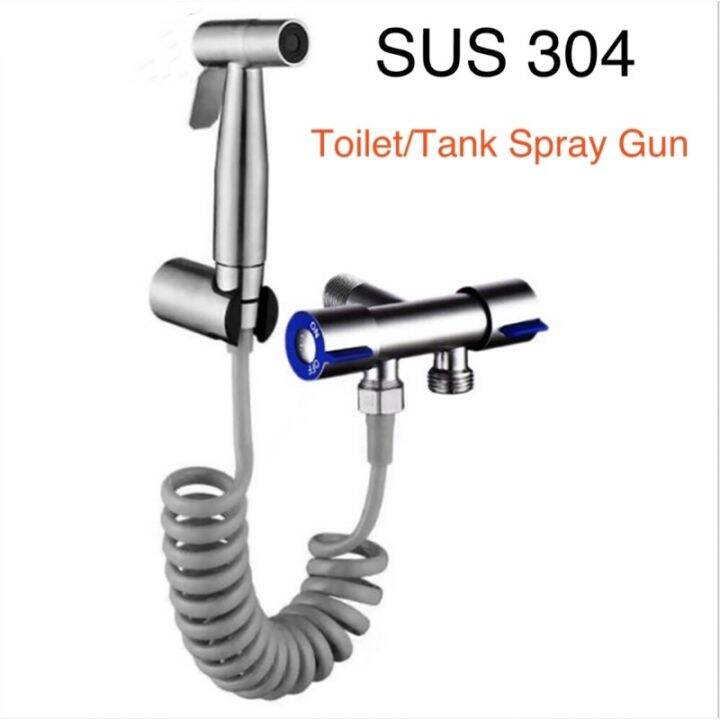 Heavy Duty SUS304 Black Bidet Spray Set With Valve Stainless Steel