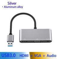 USB 3.0 To HDMI VGA Adapter 1080P จอแสดงผล2in1 USB To HDMI converter สำหรับ Windows 7/8/10 OS