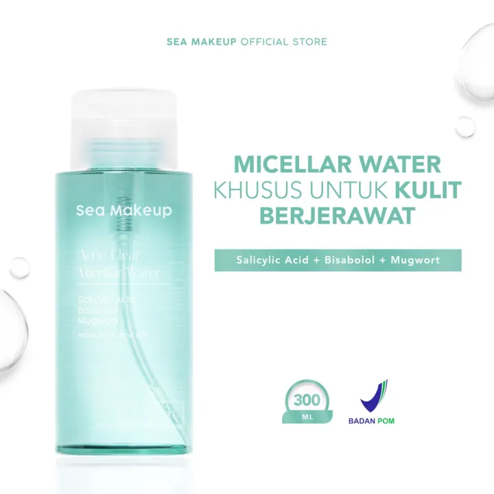 SEA MAKEUP Acne Clear Micellar Water 300ml Pembersih Wajah dan Makeup