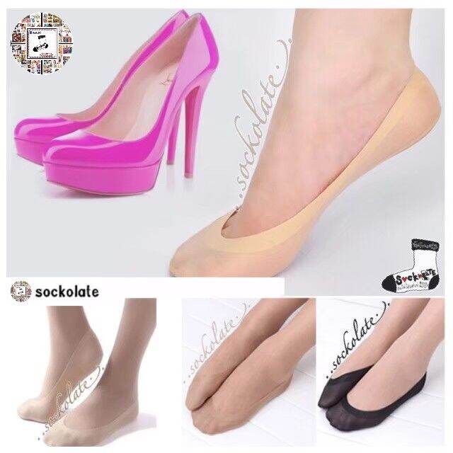 พร้อมส่งจากไทย-ถุงเท้าซ่อน-ถุงเท้าคัทชู-ถุงเท้าเนื้อถุงน่องซ่อนคัทชู-เนื้อเชียร์-ถุงเท้าซัพพอร์ต-มีซิลิโคนกันลื่น-สีเนื้อ-สีดำ