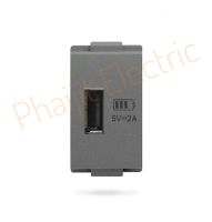 ปลั๊กสาย USB W8301USBA-MSB (Charger ) 5V 2A HACO รุ่น W8301USBA-MSB  USB Charger Haco By Phaijit Electric