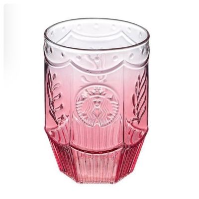 🧜‍♀️Starbucks Coral Reef Pink Red Glass 14oz