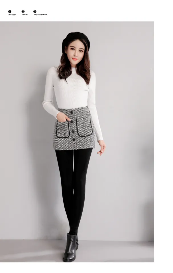 Fake Two-Piece with Skirt Leggings Women's Fall and Winter Outer