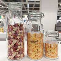 ขวดน้ำ ขวดแก้วมีจุกล็อก คอร์เก้น อีเกีย Glass Bottle KORKEN IKEA 1L