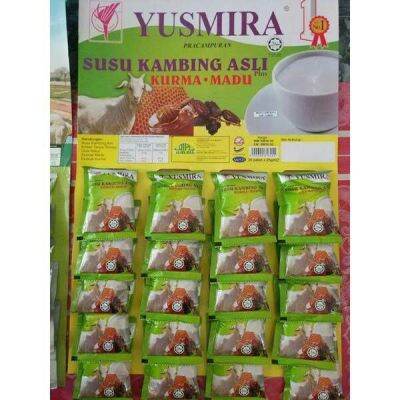 นมแพะYUSMIRA Susi lambing asli  รสอินทผาลัมผสมน้ำผึ้ง 1 แพ็คบรรจุ 20 ซอง