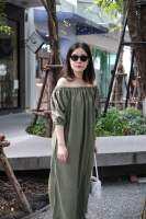 PIPA Off-Shoulder Dress - Green