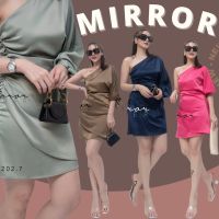 ?ป้าย MiRRoRSiSTER เดรสสั้นผ้าซิลค์ ดีไซน์ไหล่เดียว สวยเก๋สุดๆ