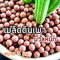 เมล็ดดินเผา/ป๊อปเปอร์ [มวลหนัก] เกรดพรีเมี่ยม 500 กรัม (1 ถุง) ขนาด~5 มม. เมล็ดแข็งแรง ทนทาน ไม่แตก ไม่ละลายน้ำ ใช้โรยตกแต่งหน้ากระถาง