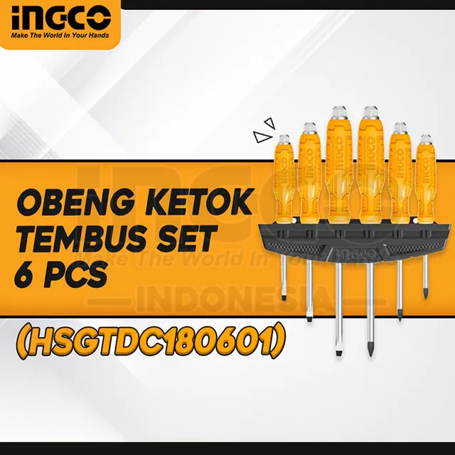 Ingco Obeng Ketok Set Tembus Pcs Go Throught Obeng Getok Pukul Magnet Lazada Indonesia