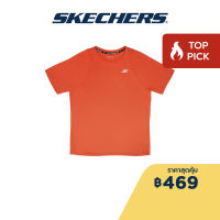 Skechers สเก็ตเชอร์ส เสื้อยืดแขนสั้นผู้ชาย เสื้อกีฬา Men Performance Running Short Sleeve Tee - SP22Q4M412-RED