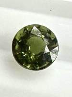 ไพลินสีเขียว 0.94cts ทรงกลม 6x4.4มม. พลอยธรรมชาติ 100% Green sapphire 0.94cts 6x4.4mm round shape 100% natural gemstone