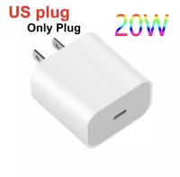 PD 20W USB Type C Charger US Adapter Fast ชาร์จโทรศัพท์สำหรับ iPhone 12 11 X Xs Xr 7 AirPods iPad Huawei Xiaomi LG Samsung