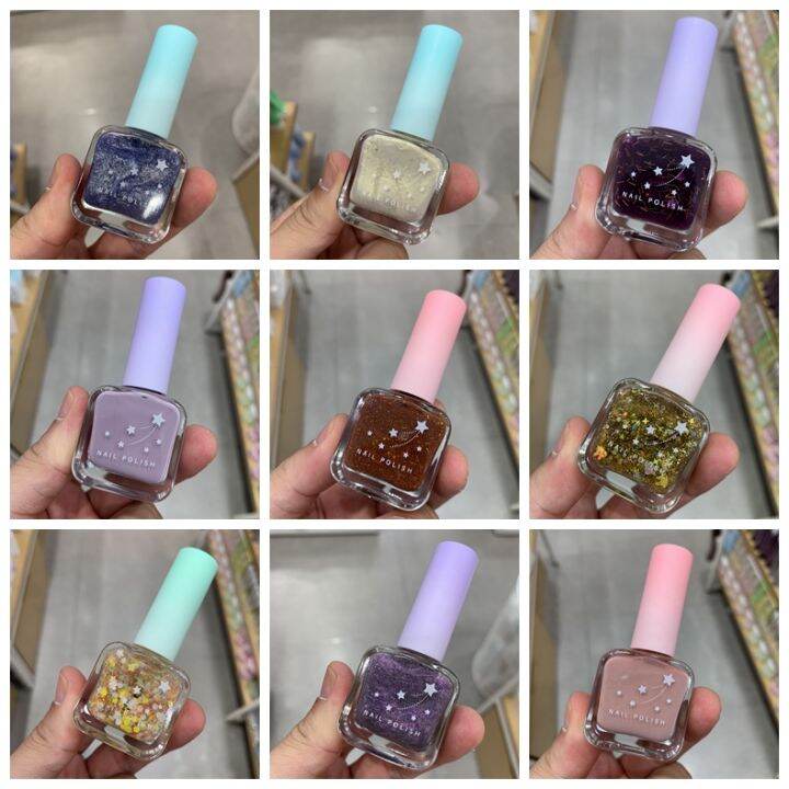 MINISO Miniso Nail Polish Small Meteor Series WaterBased Tearable