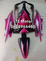 ชุดสี เฟรม mio 2 ตา มีโอ 2 ตา yamaha MIo mx115 รุ่นปี 2009-2011 ครบชุด 5 ชิ้น งานabs100%  สีชมพูเข้มตัดดำ