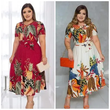 Shop Floral Dress Hawaiian Plus Size with great discounts and