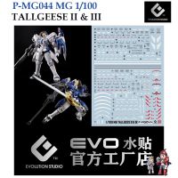 ดีคอลน้ำ [Evo] P-MG044 TALLGEESE II &amp; III MG 1/100 WATER DECAL FLUORESCENT PMG 044 MG044 MG 044