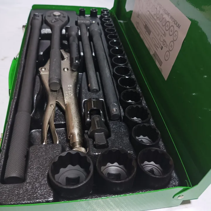 hoyoma 1/2 drive socket wrench set with free vise grip 10 inches flower