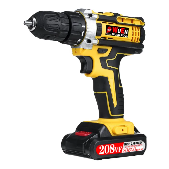 208VF 20V 80NM Cordless Electric Drill Impact Drill Power Tool