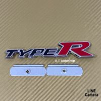 โลโก้ TYPE R ติดกระจังหน้า งานโลหะ ขนาด* 1.5 x 14.5cm  ราคาต่อชุด