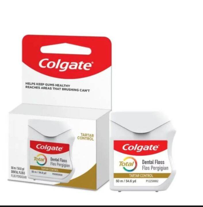Colgate Dental Floss with tartar control 50m (Expired Sep 2024) Lazada