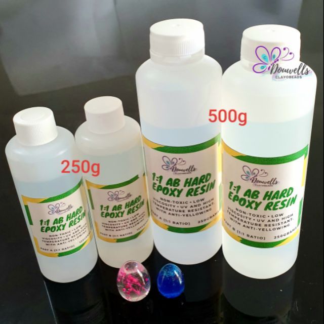 1:1 AB EPOXY RESIN HARD FINISH CLEAR LIQUID For Jewelries Diy ...