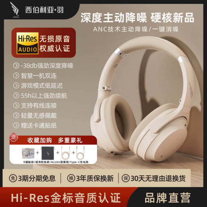 Bluetooth Headset Wireless Music ANC Active Noise Reduction Head