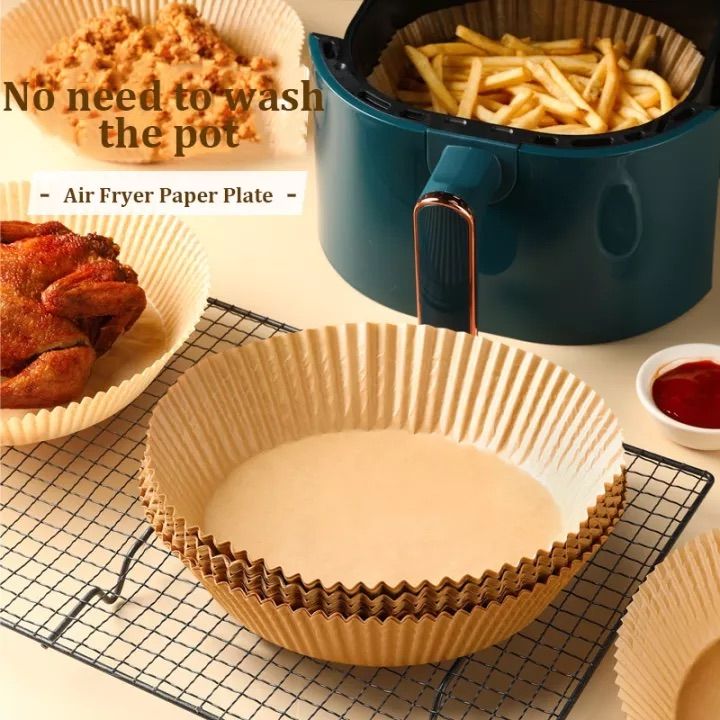 CKS 50 Pieces Air Fryer Sheet Parchment Paper Disposable Non Stick Oil Free  Oil Proof Waterproof Baking Mat