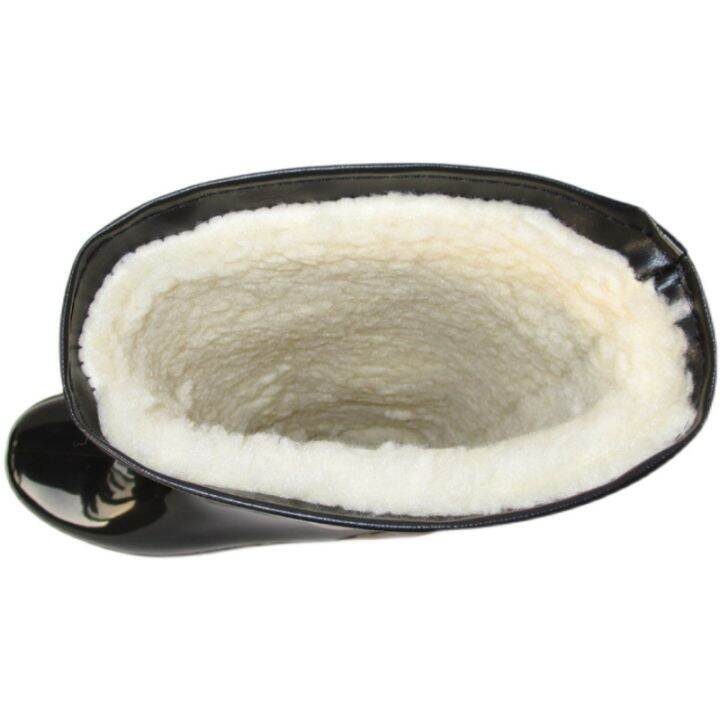 Large Size Men's KneeHigh Rain Boots Cotton Cover Rain Boots Cotton