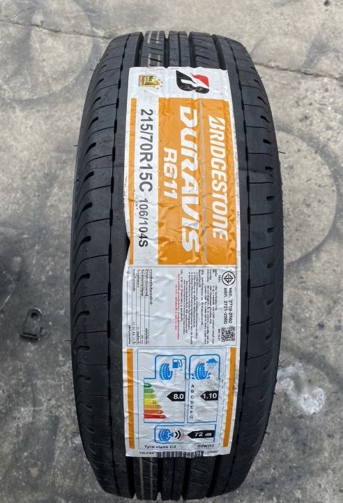 ยางรถยนต์ขอบ15-bridgestone-215-70r15-duravis-r611-ยางรถกระบะ-ปีใหม่-ฟรีจุ๊บ