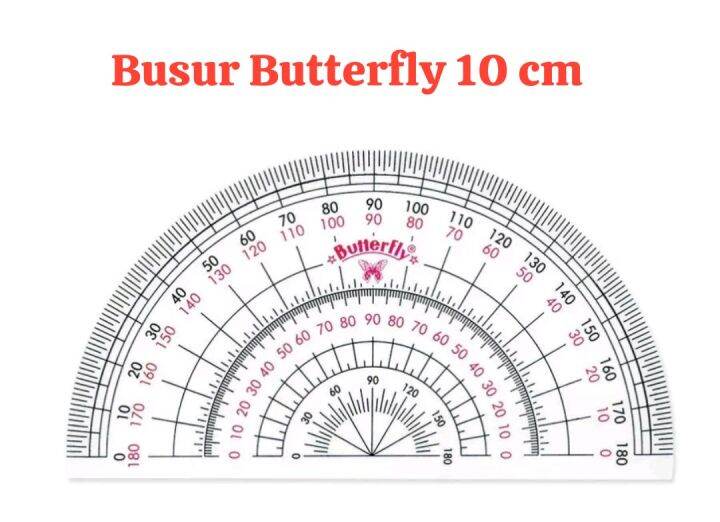 Penggaris Busur Derajat (10 cm ) / Busur Butterfly / Busur Plastik ...