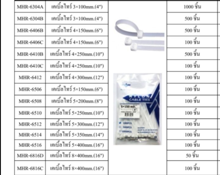 เคเบิ้ลไทร์-4-6-10-12-8-14-16-นิ้ว-เคเบิ้ลไทร์อเนกประสงค์-arsia-tools-สายรัดอเนกประสงค์-สายรัดสายไฟ-เคเบิ้ลไทร์-universal-cable-ties