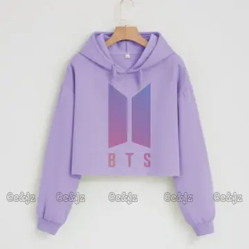 Bts crop clearance top hoodie