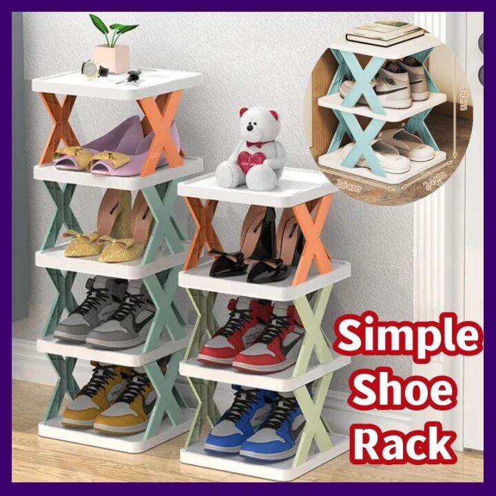 Folding X Shape Shoe Rack Household 2-9 Layers Shoe Rack Space Saving ...