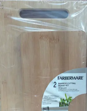 Farberware 12X18 inch Thick Bamboo Wood Cutting Board with Non