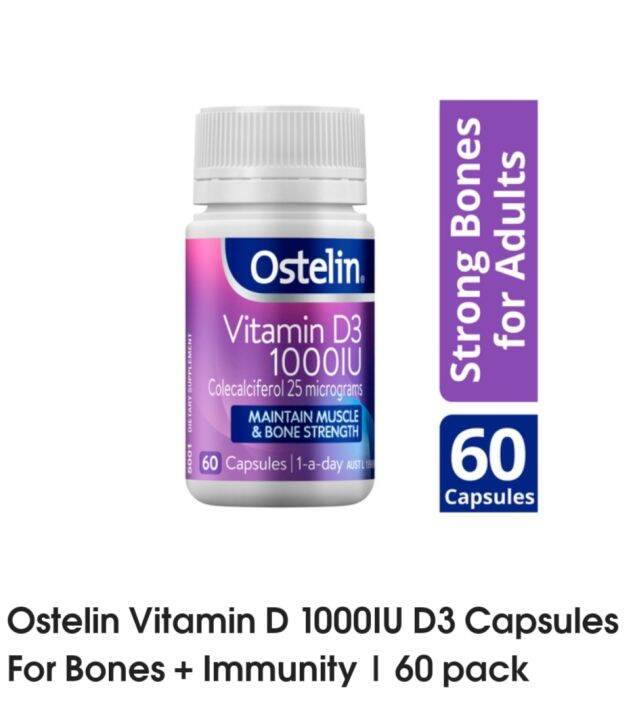 Ostelin Vitamin D3 1000IU 60 Capsules Lazada PH