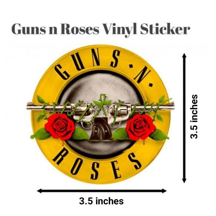 Guns N Roses Logo Vinyl Sticker Laminated Waterproof Sticker Lazada Ph 2708