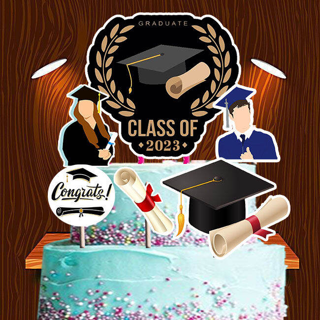 Graduation 2023 Cake Topper Set Boy and Girl | Lazada PH