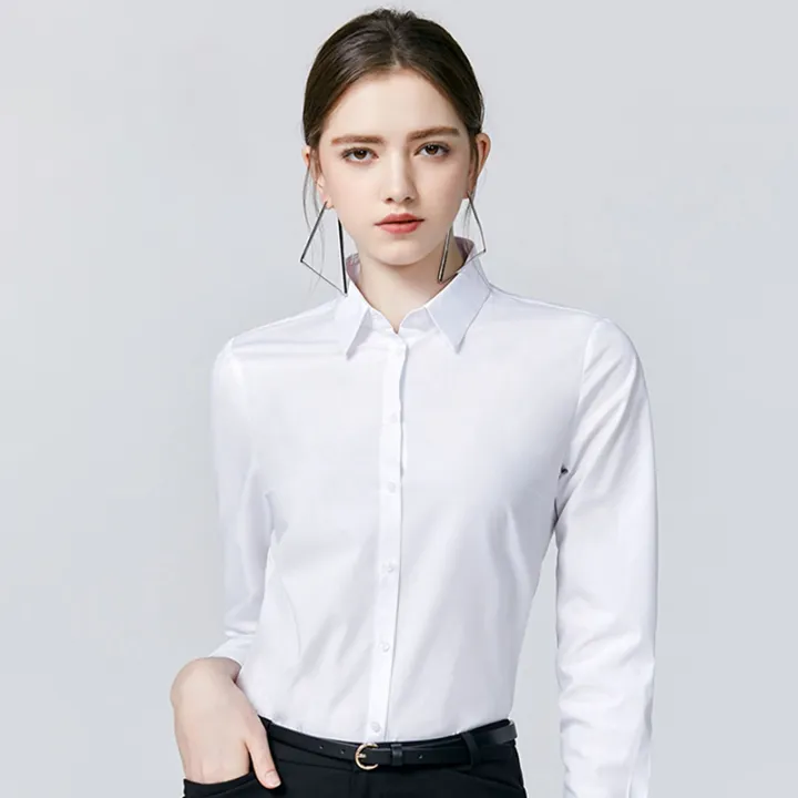 G2000 Women's early fall new Business formal long-sleeved white shirt ...