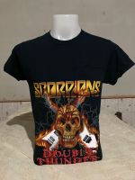 เสื้อวินเทจ เสื้อวง Scorpions ผ้า cotton 100% มือสองสกรีนใหม่ อก 19 ยาว 29 ???