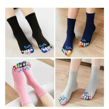 1pair Women Summer Five-Finger Toe Socks Female Ultrathin With