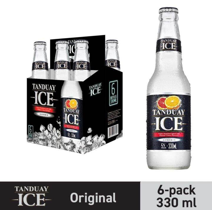 TANDUAY ICE ALCOHOL MIX SET OF 6 330 ML ORIGINAL BLUE ILLUSION