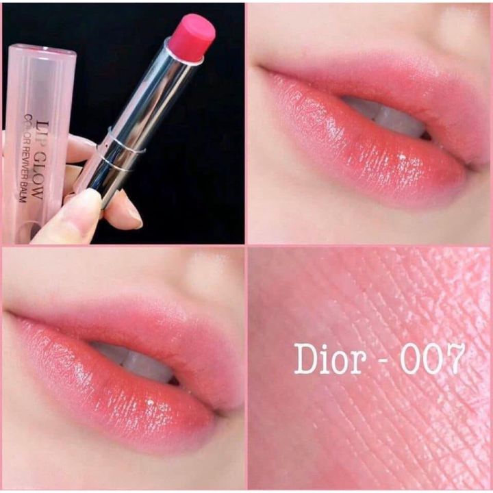 Son Dưỡng Dior Addict Lip Glow 007 Raspberry Màu Hồng Tím HapuMart