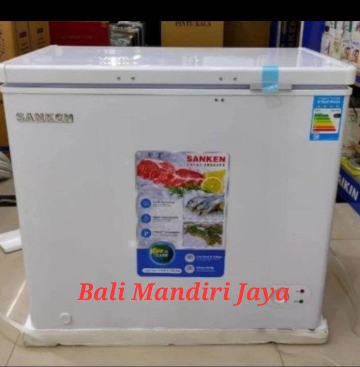 Bmj Sanken Srf Whtg Chest Freezer Box Lemari Pembeku Kapasitas Liter Low Watt Lazada