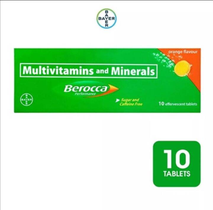 Berocca orange multivitamins 10 tabs Lazada PH