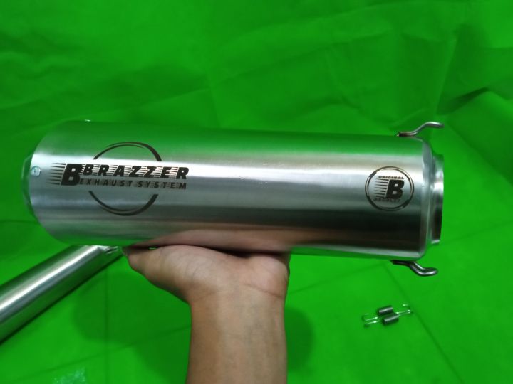 Knalpot Original Brazzer Exhaust System Silincer Only Inlet Diameter 50mm Knalpot Racing 3959