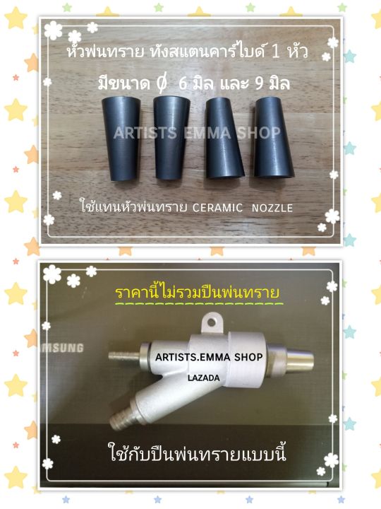 หัวพ่นทรายทังสแตนคาร์ไบด์-tunsten-carbide-1-อัน-ทนทาน-อะไหล่หัวยิงทรายน้ำ-และลม-ใช้กับทรายเม็ดเหล็ก-และทรายพ่นทุกชนิด-artists-emma