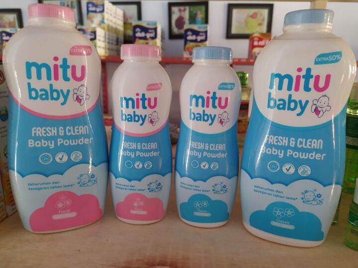 Mitu baby powder 100g+50g & 200g+100g | Lazada Indonesia