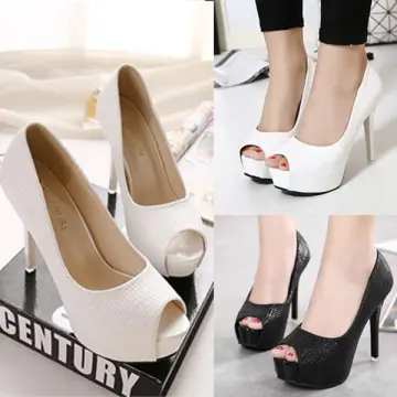 White on sale thin heels