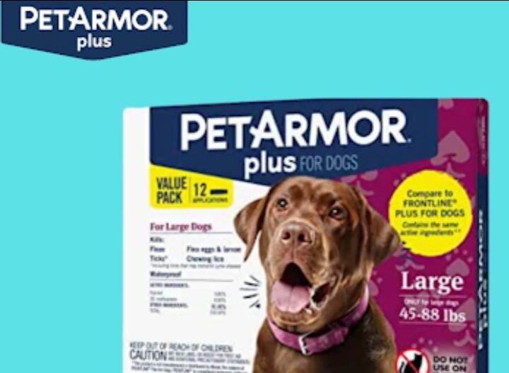 PetArmor Plus Flea and Tick Prevention for Dogs  Dog Flea and Tick Treatment  Waterproof Topical  Fast Acting  Small Dogs (5-22 lbs)  Doses