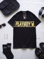 พร้อมส่ง ?️ เสื้อยืดเพย์บอย playboy ผ้าคอตตอลสีดำสกรีนสีทอง